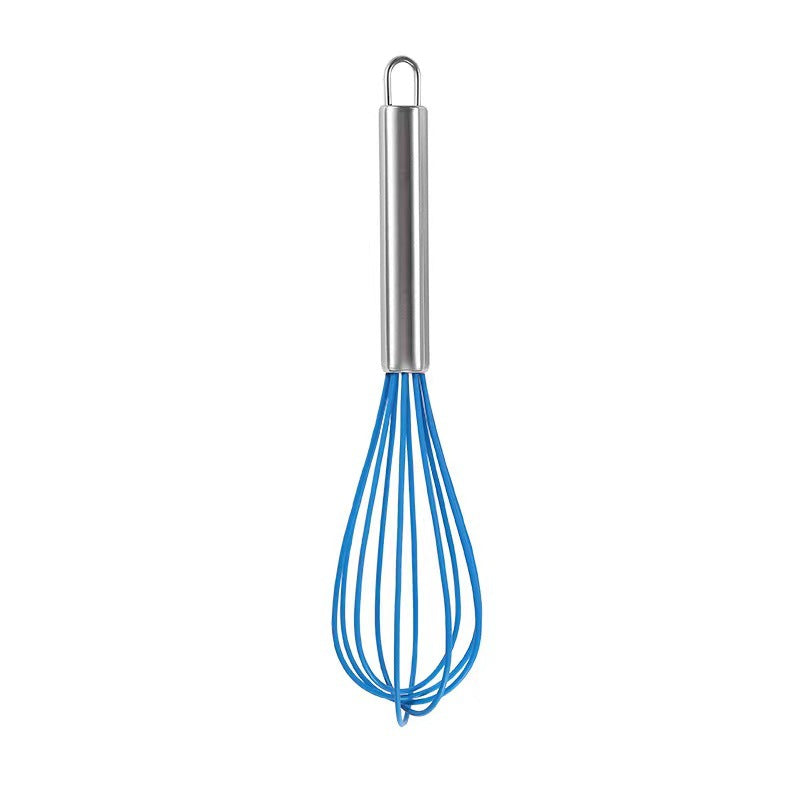 Stainless steel silicone whisk - manual egg beater - baking tool - cream whipper