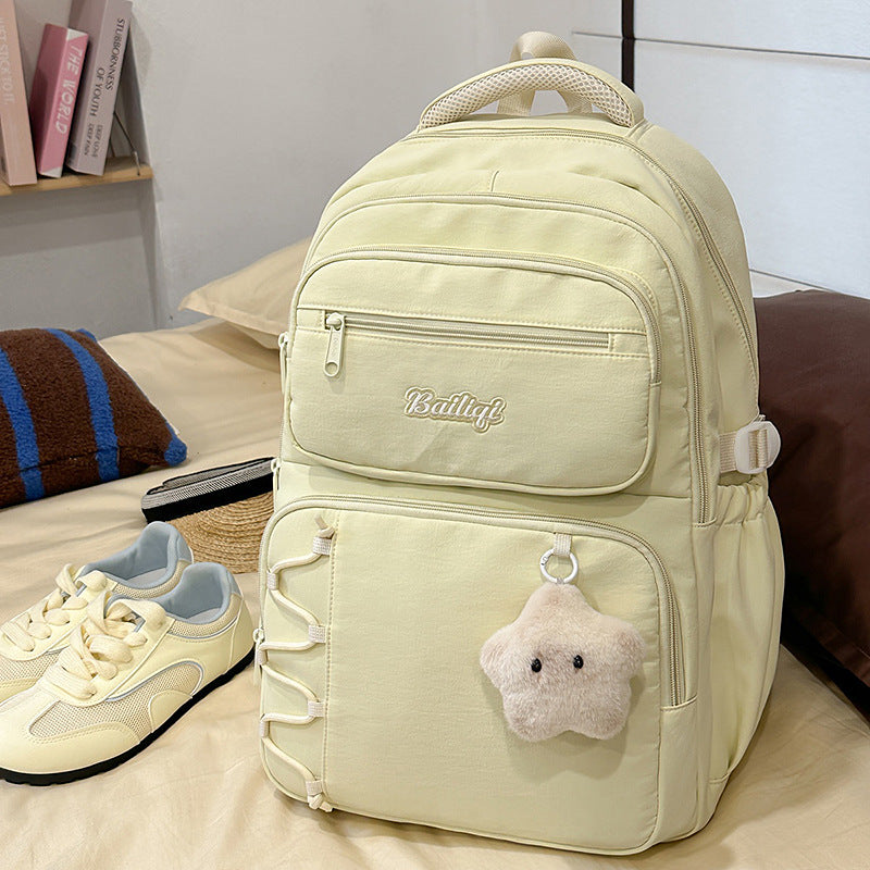 Wholesale 2025 new korean style ins fresh girl backpack outdoor casual double shoulder bag junior high school student bookbag