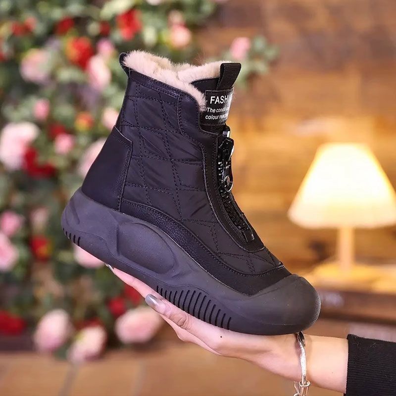 Snow boots women's winter velvet thickened waterproof and non-slip women's shoes new 2024 popular autumn and winter short boots cotton shoes