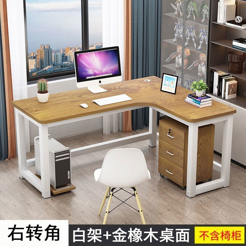 Minimalist modern corner computer desk, l-shaped study table for home, simple bedroom desk, corner desk for study room