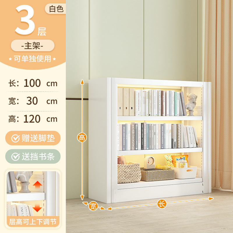 Home library steel bookshelf floor-standing storage rack children's bookcase picture book rack living room casual iron storage rack