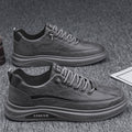 Spring men's shoes 2025 new spring and autumn sports casual leather shoes men's board shoes black non-slip waterproof chef labor protection