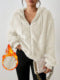 women's casual hooded fleece jacket warm long sleeve outerwear - minimalist style hooded zip-up jacket