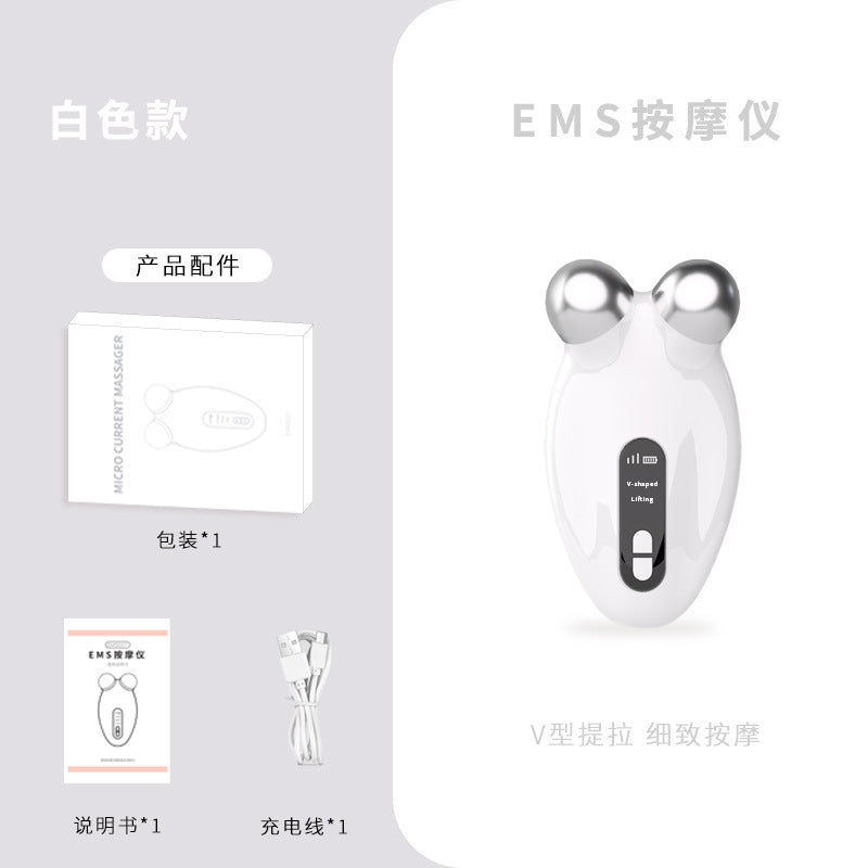 New roller puller Manual 2-wheel massager Facial lift Beauty facial thin face massager Cross-border no