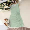 Children's clothing  cross-border fashionnew arrivalgirl suspender green dresssummer