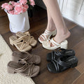 2026 new arrival: hot-selling women's high-heeled slides - summer outdoor wear, height-increasing, non-slip sandals, fashionable wedge heel women's shoes