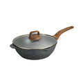 Custom oem aluminum die-cast frying pan, non-stick flat bottom wok for home use, compatible with induction cookers and open flame, universal griddle