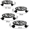 Metal movable flower pot tray iron flower stand roller flower pot base universal wheel movable flower pot stand