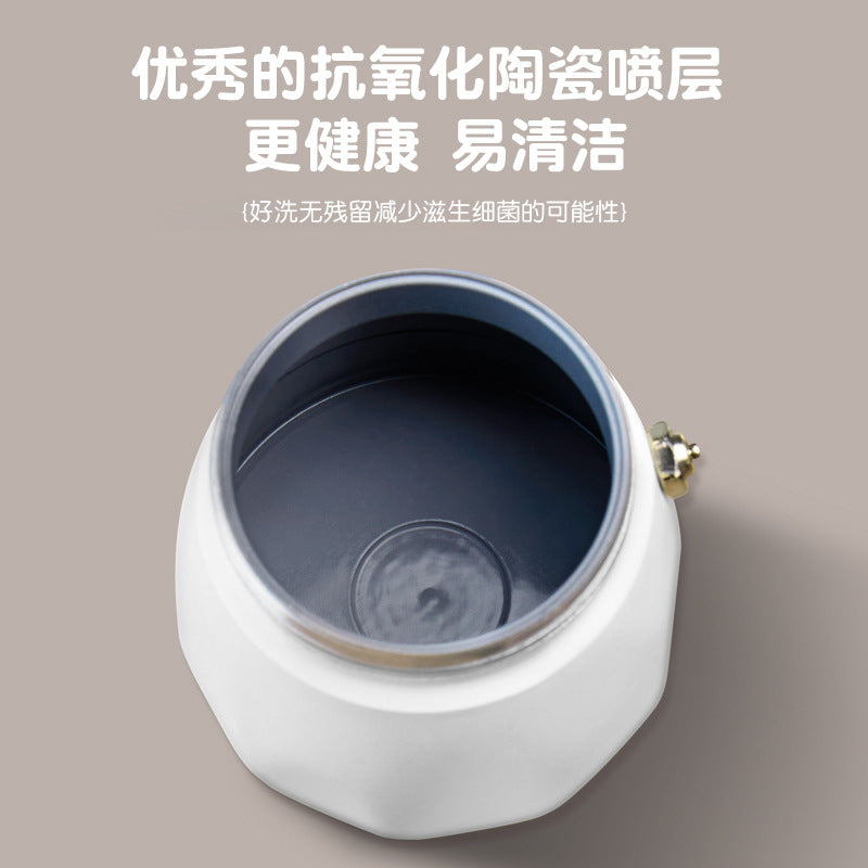 New moka pot 3rd generation double valve home italian espresso hand brew coffee maker portable coffee maker coffee set