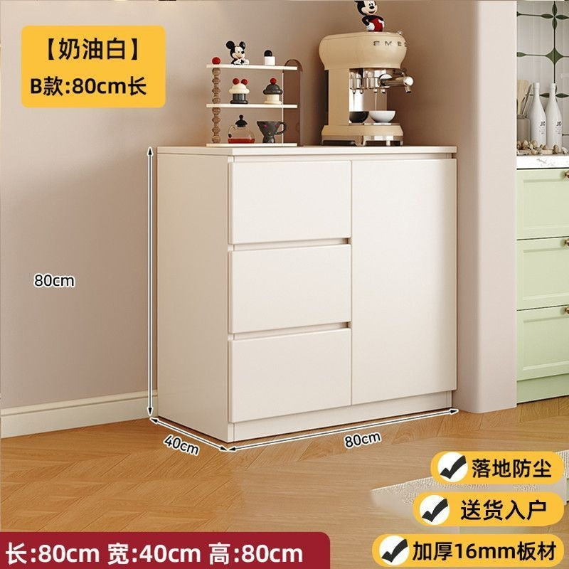 Solid wood sideboard casual cabinet wall-mounted all-in-one locker for home tea cabinet balcony storage cabinet kitchen cupboard