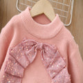 fall/winter new girls' sweater and tutu skirt set - handmade floral knit puffy skirt outfit for little girls
