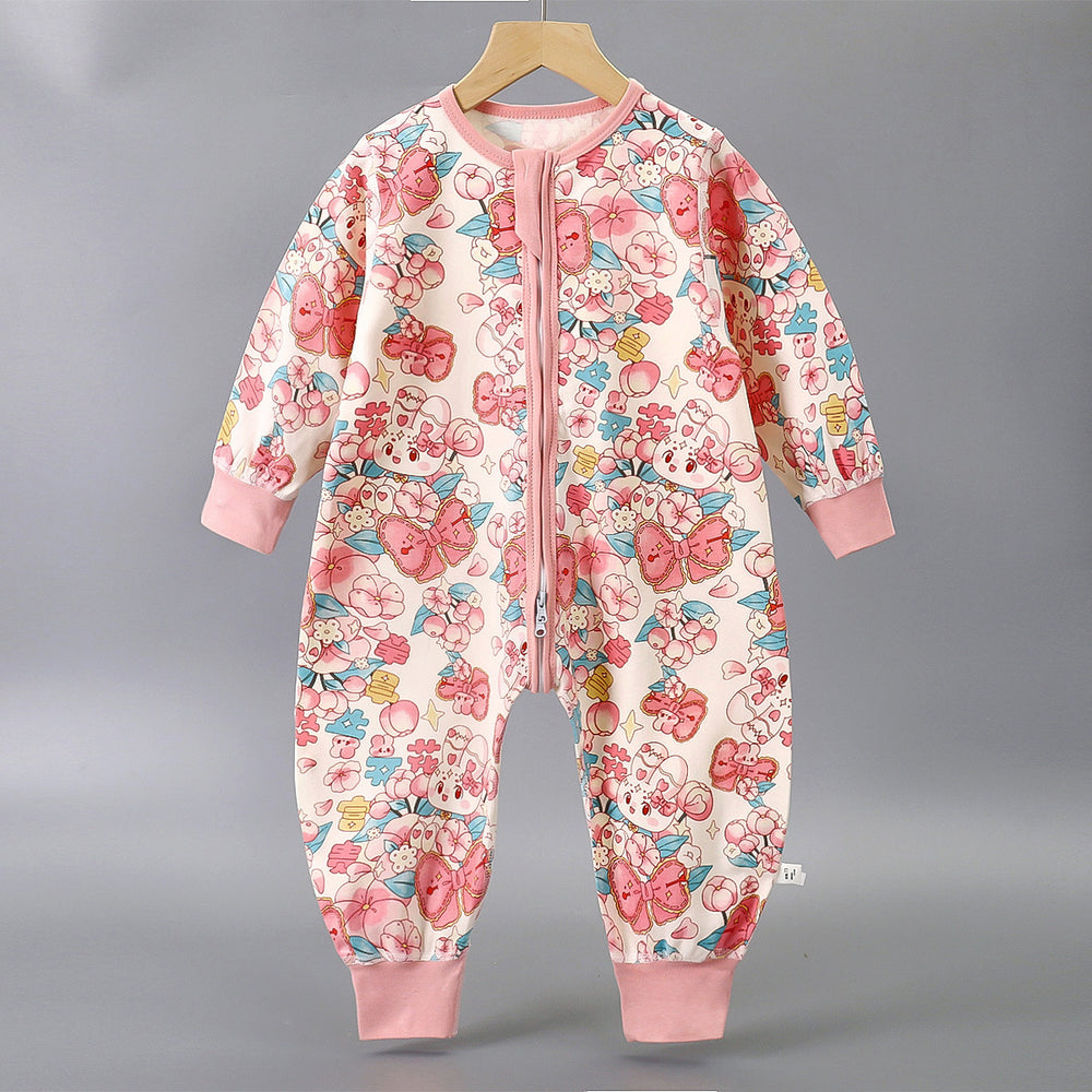 Infant lightweight sleeping bag, 100% cotton class a, all-season baby anti-kick quilt, children's split-leg sleeping bag, unisex bodysuit