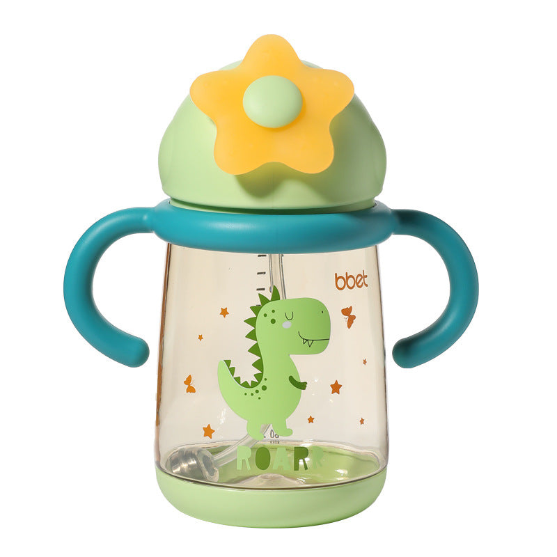 Babycare elephant training cup - 2-in-1 sippy cup for babies 6 months+ - perfect for water and milk