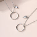 European and american cross-border minimalist double-layer irregular circle necklace, light luxury niche heart patchwork jewelry necklace, couple's style