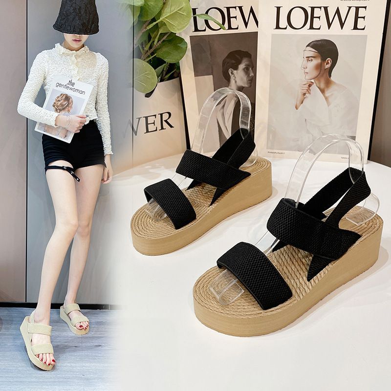 sourcing: , ,   summer hot-selling chunky platform wedge sandals - comfortable beach sandals for women
