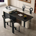 New rock slab island table all-in-one solid wood telescopic tea table small apartment modern for home multifunctional dining table