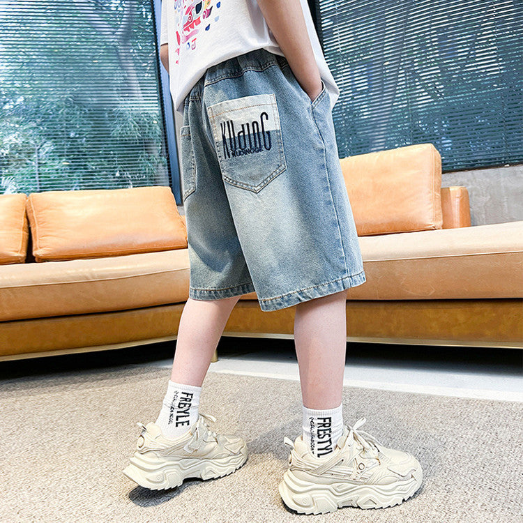 Boys' shorts summer collection : new lightweight denim shorts for boys, perfect for summer. available in mid-to-large sizes. casual mid-length shorts for boys