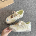 Dopamine platform mesh sneakers - women's 2026 spring/summer hot seller, versatile casual skate shoes, student cartoon athletic shoes