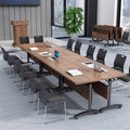 Training table and chair combination mobile splicing employee slot folding conference table activity table long table school class simple table and chair