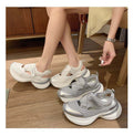 Thick solecasualwhite shoes women's cut out breathable dad shoes women's 2026 summer new outwear running sports sandals