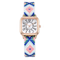 New women's watches live stream new women's woven strap quartz watch fashion cross-border wholesale