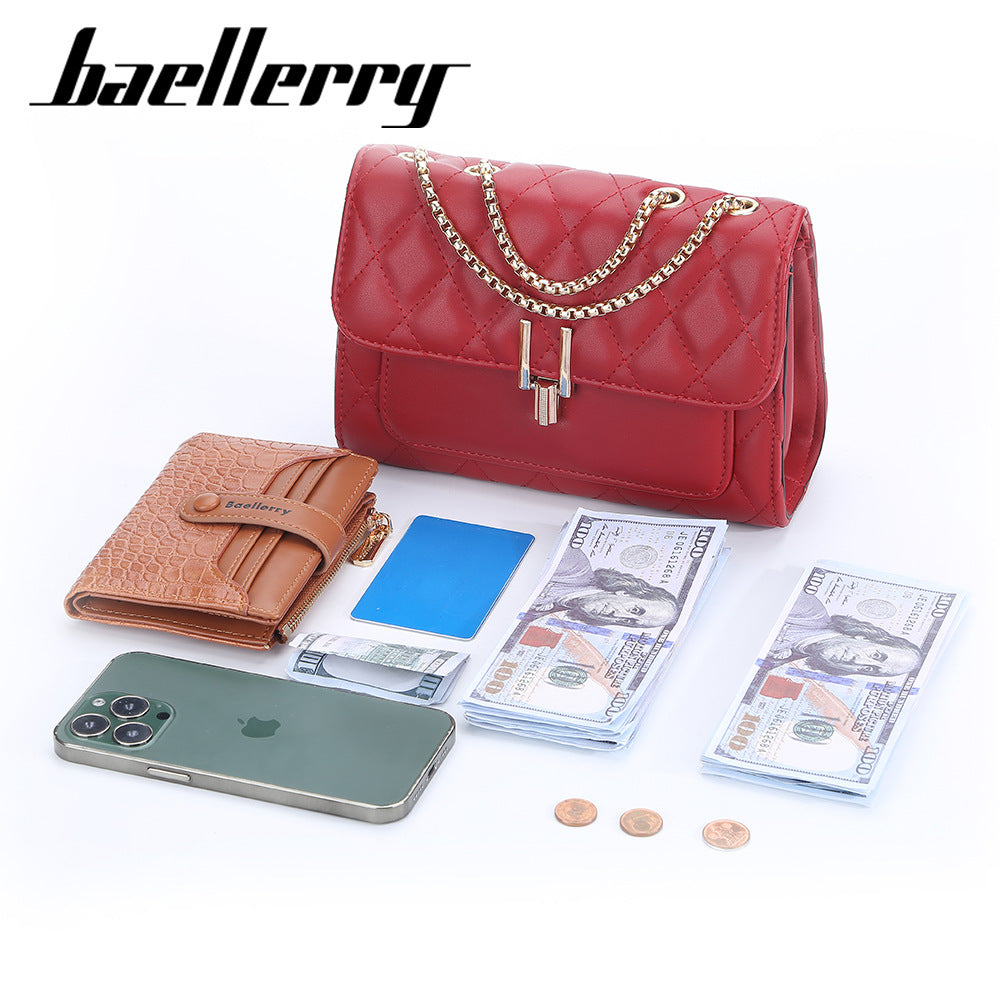 Spot wholesale new women's bag diamond lock small square bag fashion chain niche women's shoulder messenger bag