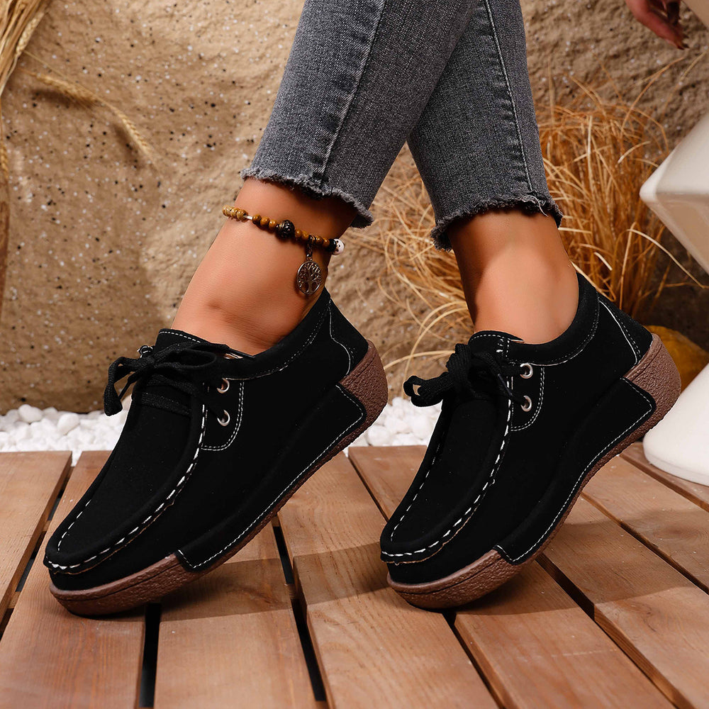 plus sizespring & fallnew arrival rocking shoes plaid soft bottomladieswear shoes hidden heelthick solecasualflats women's wholesale