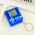 Pocket tetris game console - creative mini electronic game console keychain - nostalgic stress relief toy