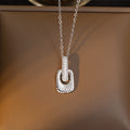 [set] cross-border unique ring pendant earrings gold niche design necklace women's fashion accessible luxury clavicle chain