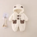 8-12 months baby winter clothes newborn lambswool fleece sweater romper baby fleece-lined thickened bodysuit