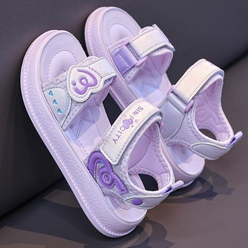 British dgkp girls' princess sandals, new  spring/summer fashion soft-soled kids' beach shoes, girls' sandals and slippers