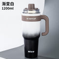 Big mac ice cup ceramic liner boys large capacity cold insulation cup straw car car water cup cross-border