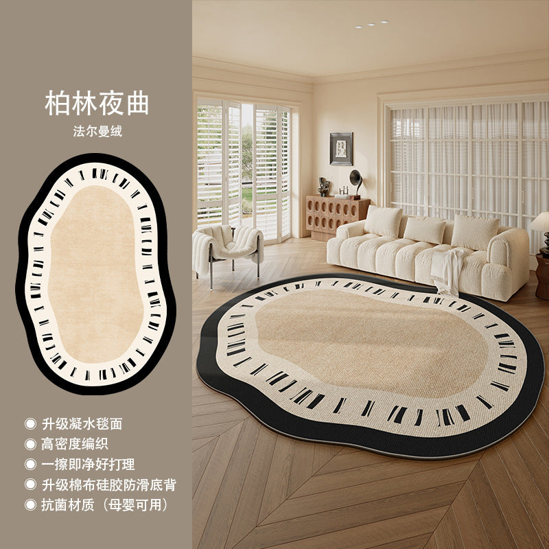 Distributed carpet living room no-wash and wipeable new arrival medieval style frenchretro special-shaped irregular stain-resistant bedroom floor mat