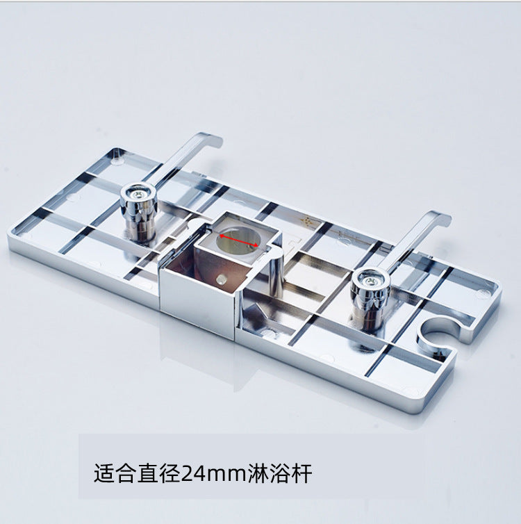 Shower rod rack No punching Can lift shower rod tray with hook Multifunctional storage rack