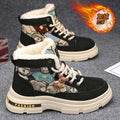 Boots men's high top 2025new arrivalwinter men's shoes fleece-linedthickenedheattech snow cotton shoes men's workwear boots men's