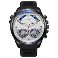 New hollow-out blue light watch, large dial men's quartz watch, trendy student men's wristwatch, cross-border watch
