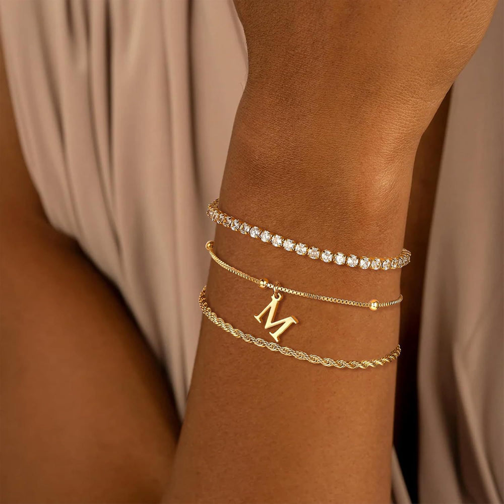 Bracelet does not fade women's summer single row full zirconium bracelet women's niche styleclassy pull-out bracelet casualeasiest for match bracelet