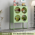 Spruce green infinity multi-circular glass door sideboard