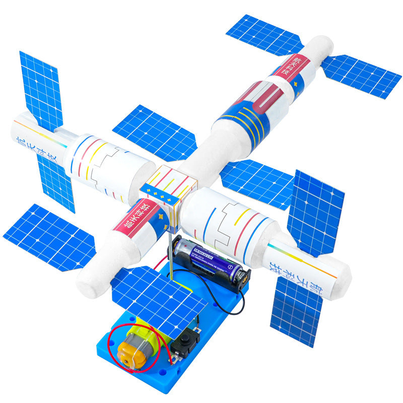 Science and technology small production space station model universe space knowledge cognitive teaching aids children's invention astronomy science experiment