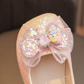 Preppy stylekidsflats square toe springnew arrivalk-style big bowsgirl princess shoes children's leather shoes