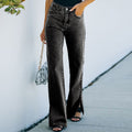 autumnew arrival  washed slit popular carefully selected mid-waist elegant denim pants casual pants