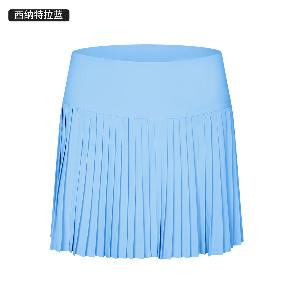Carefully selected new water-cooled elastic fashionpleated skirt double-layer fashion tape three-point sports pants dk383