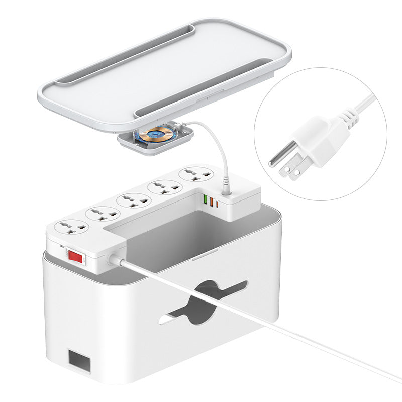 Lidenuo PD wireless fast charging storage box power strip port regulation India Thailand regulation household creative storage usb plug board