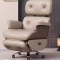 Eames electric leather office chair recliner computer chair sedentary business study boss chair eames recliner