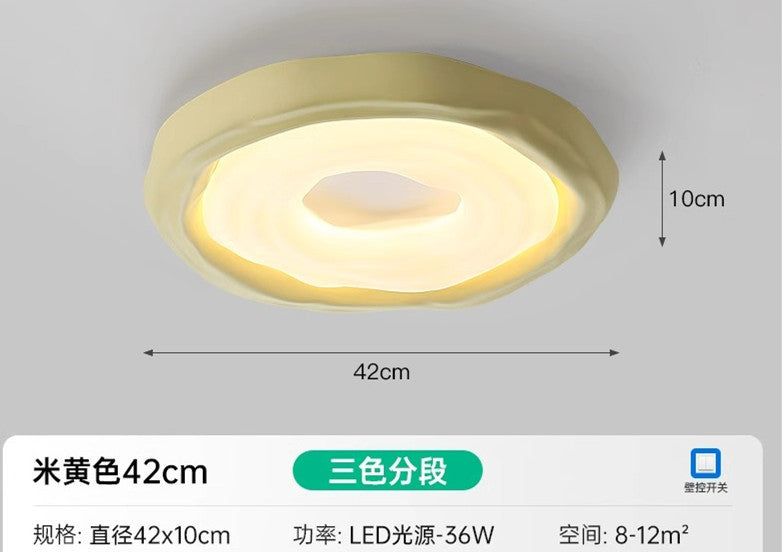 Full Spectrum Ceiling Light Cookies Master Bedroom Ceiling Light Eye Protection Nordic Modern Simple Cream Wind Children's Room Lighting