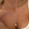2026 cross-border niche design 26-letter heart lariat necklace - women's versatile clavicle chain, accessible luxury