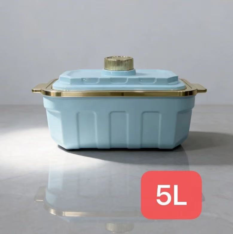 New food warmer new arrivalexport large capacity knob type insulated lunch box 5l-6l insulated tableware 2pcs