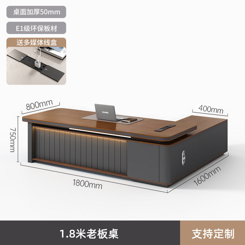 Saint li accessible luxury boss table and chair combination casual modern thickened paint leadership president manager supervisor table executive desk
