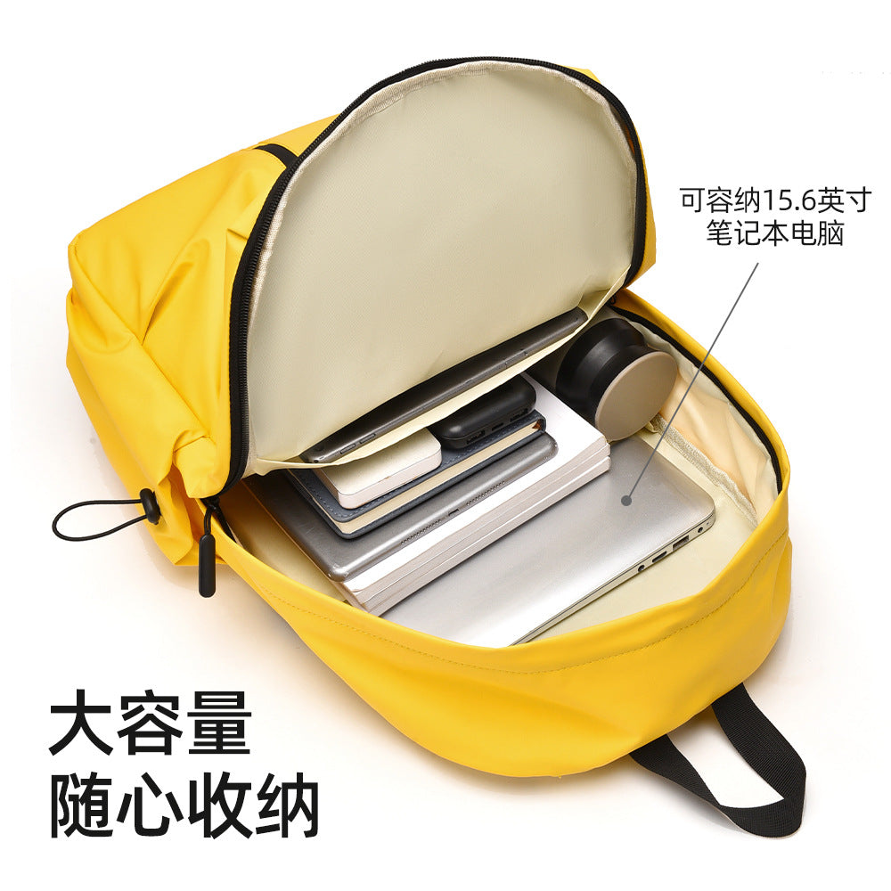 Casual backpack macaron color large capacity lightweight computer backpack unisex student class bag