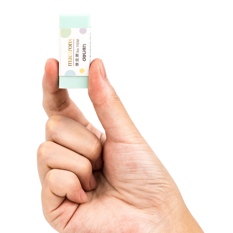 Deli 71051 Eraser Creative Cartoon Simple Color Clean Eraser High School Student Supplies Stationery Wholesale